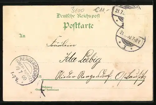 Lithographie Göttingen, Ortsansicht mit Rathaus und Ratskeller