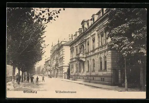 AK Offenburg, Partie aus der Wilhelmstrasse