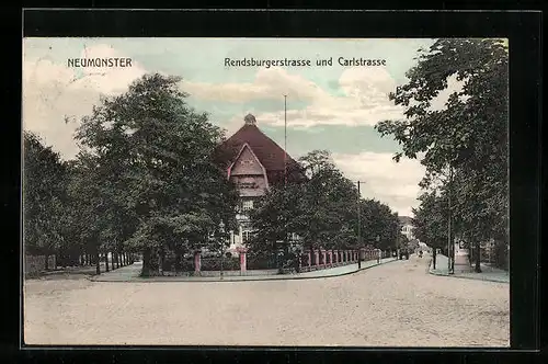 AK Neumünster, Rendsburgerstrasse und Carlstrasse