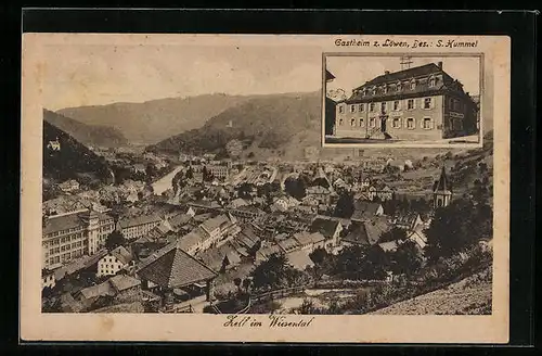 AK Zell im Wiesental, Gasthaus z. Löwen, Bes. S. Hummel, Totalansicht