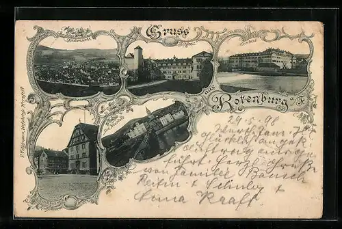 AK Rotenburg a. F., Neustadt, Rathaus und Schloss