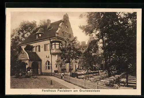 AK Berlin, Forsthaus Paulsborn am Grunewaldsee