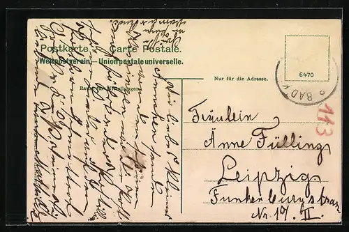 AK Bad Kissingen, Teilansicht, Postkutsche