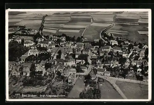 AK Bad Steben, Ortsansicht vom Flugzeug aus