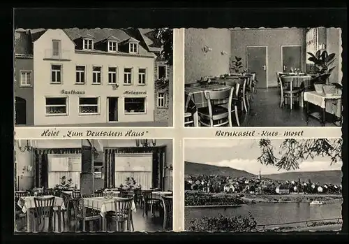 AK Bernkastel-Kues, Hotel Zum Deutschen Haus, Reklamekärtchen
