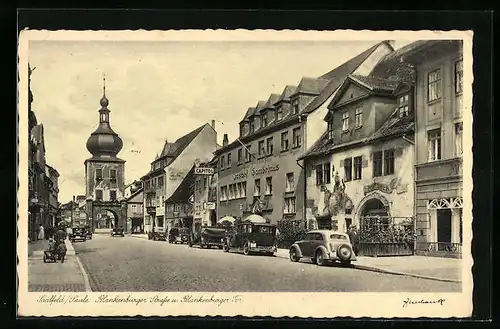 AK Saalfeld /Saale, Blankenburger Strasse u. Blankenburger Tor