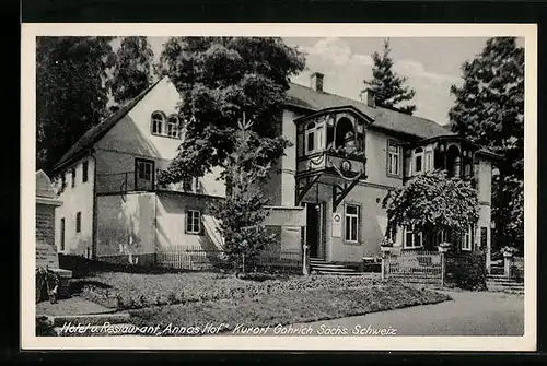 AK Gohrisch /Sa., Hotel-Restaurant Annas Hof K. Klimmer