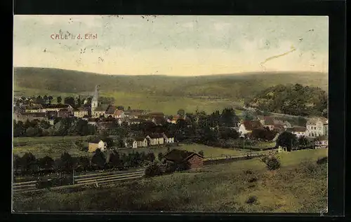 AK Call /Eifel, Gesamtansicht mit Umgebung aus der Vogelschau