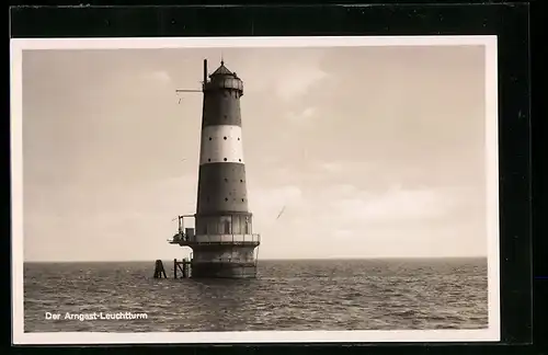AK Arngast Leuchtturm im Jadebusen