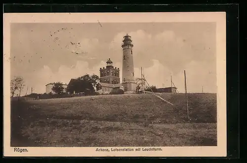 AK Arkona /Rügen, Lotsenstation mit Leuchtturm