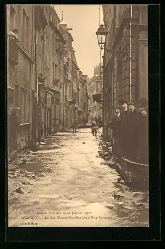 AK Besancon, La Rue Claude-Pouillet