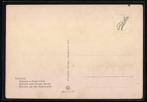 AK Venezia, Piazetta S. Marco e Palazzo Ducale