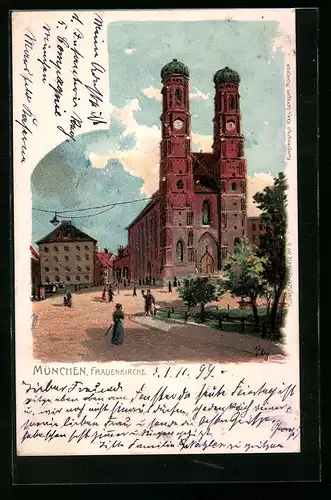 Lithographie München, Frauenkirche