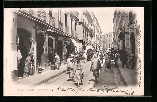 AK Alger, Rue Randon, Strassenpartie