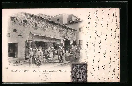 AK Constantine, Quartier Arabe, Marchands Mozabites
