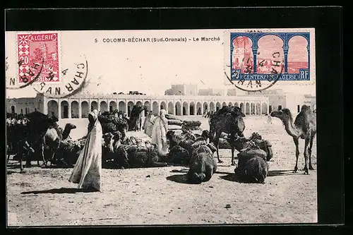 AK Colomb-Béchar /Sud-Oranais, Le Marché