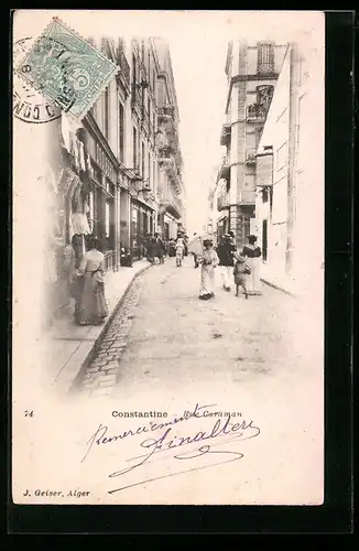 AK Constantine, Rue Caraman, Strassenpartie
