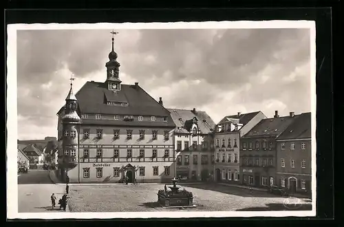 AK Oederan /Sachs., Blick auf das Rathaus