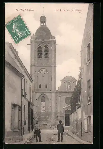 AK Houilles, Rue Hoche, L`Eglise