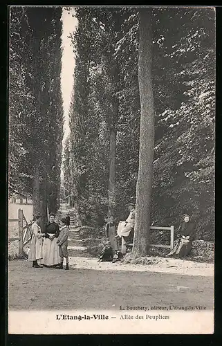 AK Etang-la-Ville, Allée des Peupliers