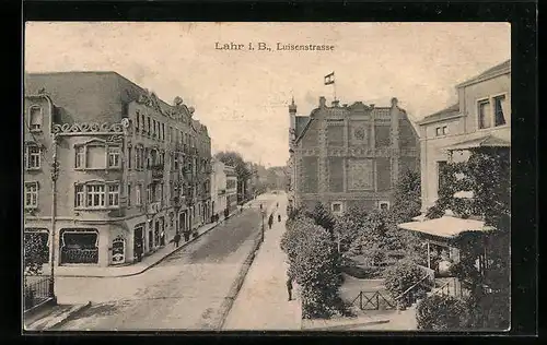 AK Lahr /B., Blick durch die Luisenstrasse