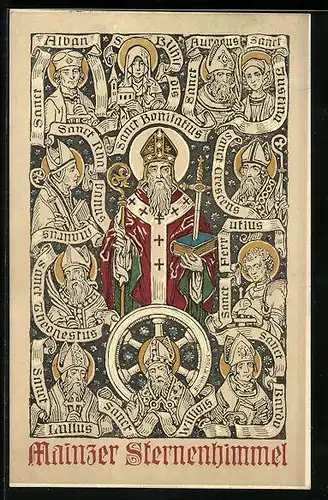 AK Mainz, 58. Generalversammlung der Katholiken Deutschlands 1911, Mainzer Sternenhimme