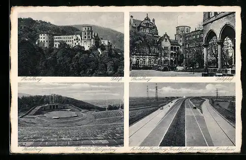 AK Autobahn Heidelberg-Frankfurt, Feierstätte Heiligenberg, Schloss Heidelberg