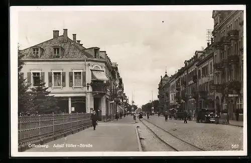 AK Offenburg, Partie an der Strasse