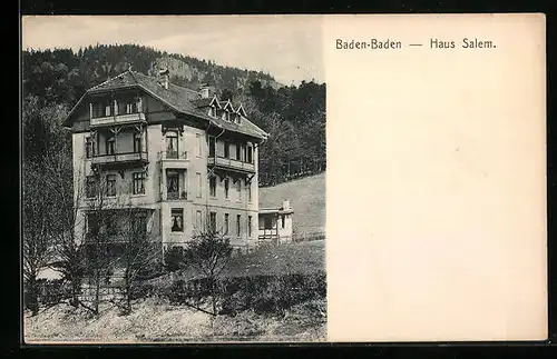 AK Baden-Baden, Hotel Haus Salem