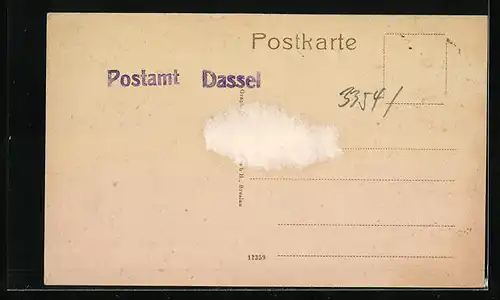 AK Dassel, Marktplatz mit Post