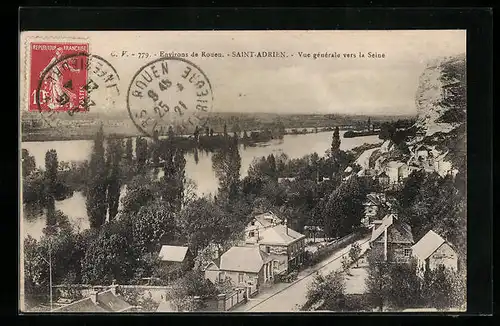 AK Saint-Adrien, Vue générale vers la Seine