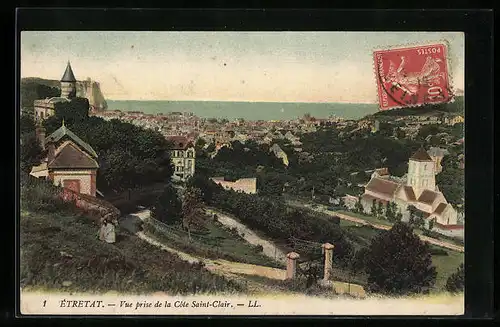 AK Etretat, Vue prise de la Cote Saint-Clair