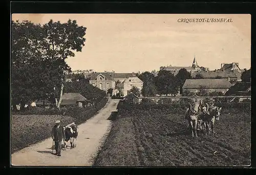 AK Criquetot-L`Esneval, Teilansicht des Ortes