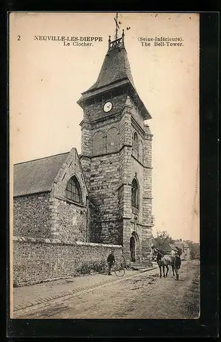 AK Neuville-Les-Dieppe, Le Clocher