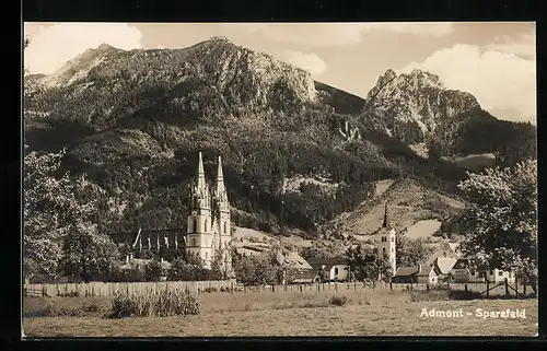 AK Admont-Sparafeld, idyllische Ortsansicht