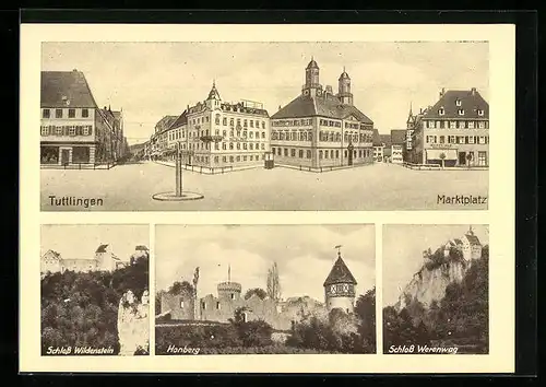 AK Tuttlingen, Schloss Wildenstein, Honberg, Schloss Werenwag