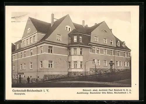 AK Reichenbach i. V., Gartenstadt-Reichenbach, Rosenplatz