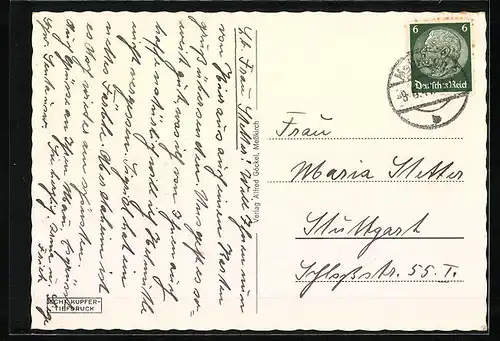 AK Messkirch, Panorama mit Kirche