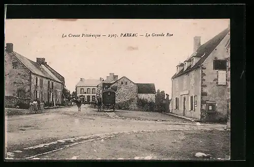 AK Parsac, la grande Rue