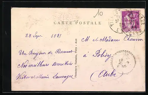 AK Bonnat, Place de la Mairie