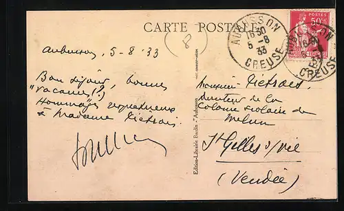 AK Aubusson, Place du Palais