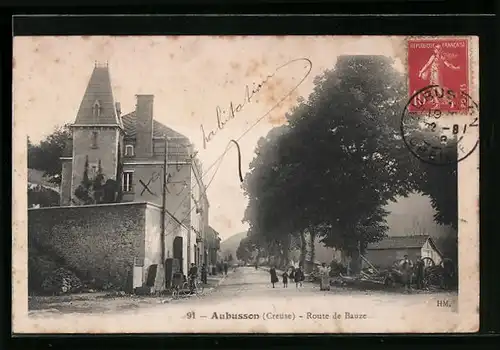 AK Aubusson, Route de Bauze