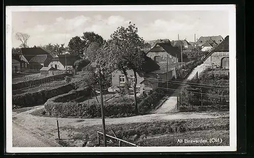 AK Alt-Einswarden /Old., Teilansicht mit Gärten und Wegen