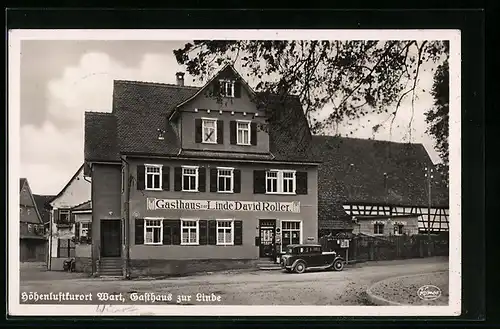AK Wart, Gasthaus zur Linde D. Roller, Strassenansicht