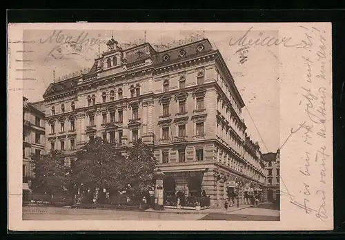 AK München, Hotel Der Reichsadler A. Hauser, Herzog-Wilhelmstrasse, Aussenansicht