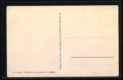 AK München, Hotel-Restaurant Frankfurter Hof, Schillerstrasse 49, Strassenpartie mit Passanten und Automobil