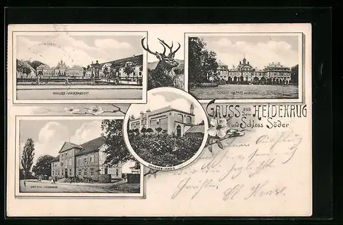 AK Salzdetfurth, Gasthof Heidekrug, Schloss Söder