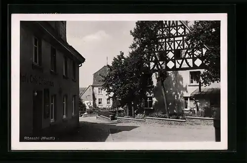 AK Rönsahl /Westf., Am Cafe Haarhausen