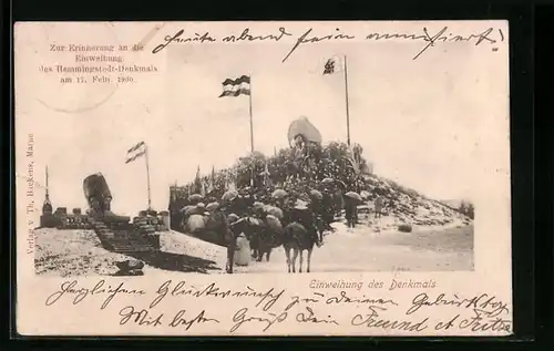 AK Hemmingstedt, Einweihung des Hemmingstedt-Denkmals 1900