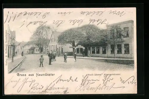 AK Neumünster, Gasthaus Stadt Altona in der Altonaerstrasse